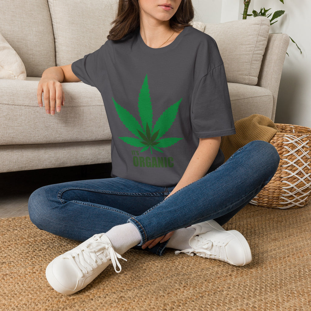 Wild'n'Free Cannabis Leaf T-Shirt – "It's Organic" Graphic Tee