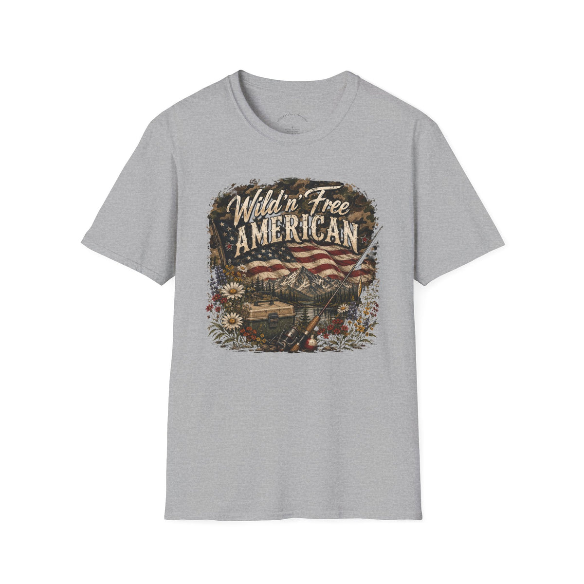 Wild 'n' Free American Exclusive T-Shirt — Vintage Flag Graphic Tee
