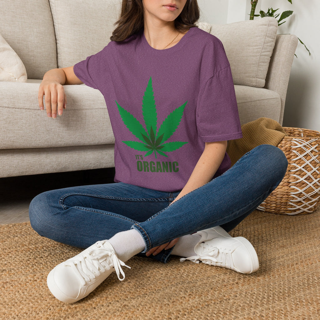 Wild'n'Free Cannabis Leaf T-Shirt – "It's Organic" Graphic Tee
