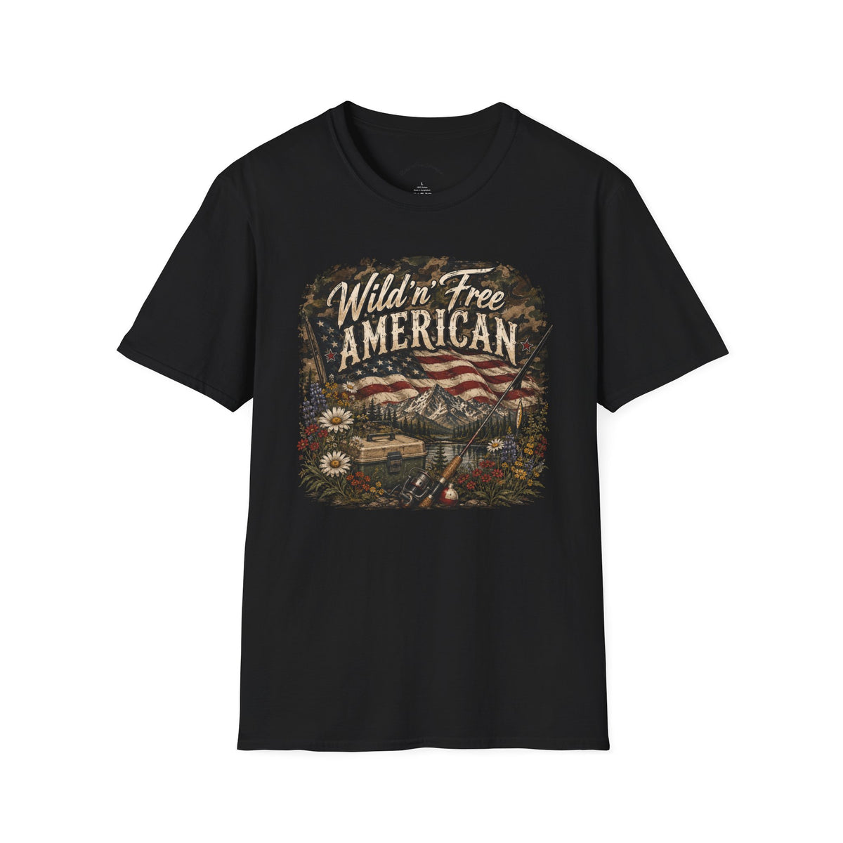 Wild 'n' Free American Exclusive T-Shirt — Vintage Flag Graphic Tee