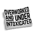 Overworked Hard Hat Decal