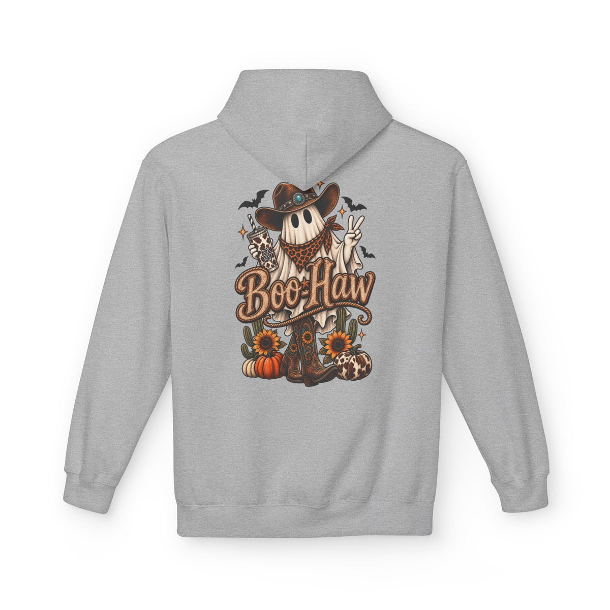 Boo-Haw Halloween Hoodie — Cowgirl Scarecrow Pumpkin Fall Pullover - Wild'n'Free Exclusive!