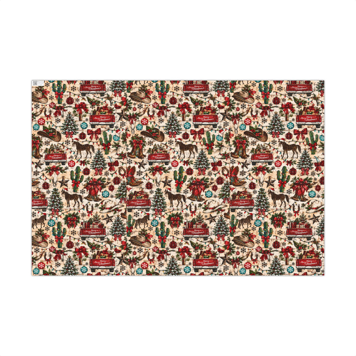 Pick-up Trucks & Horses Christmas Wrapping Paper - WIld'n'Free American Exclusive!
