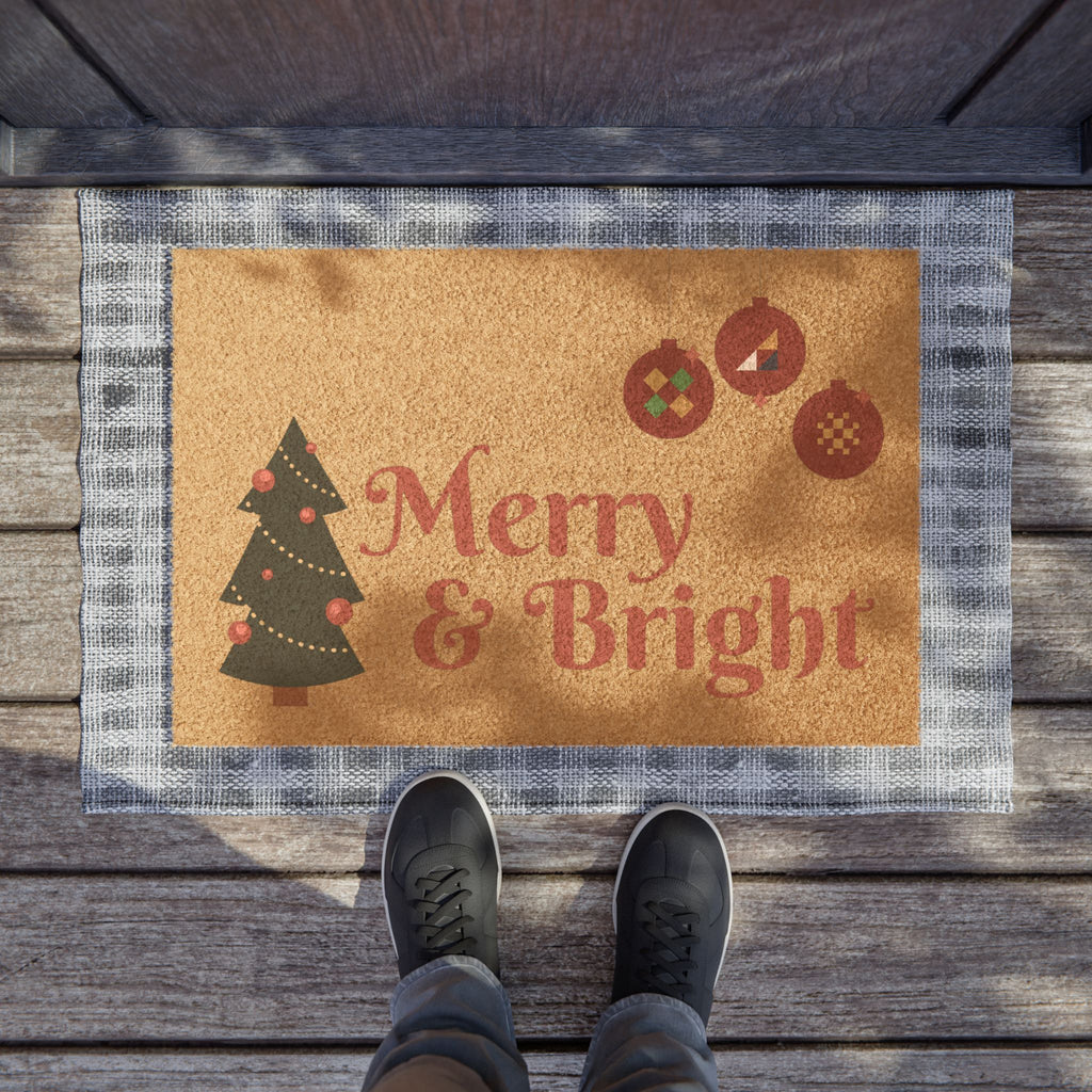 Merry & Bright Christmas Welcome Mat