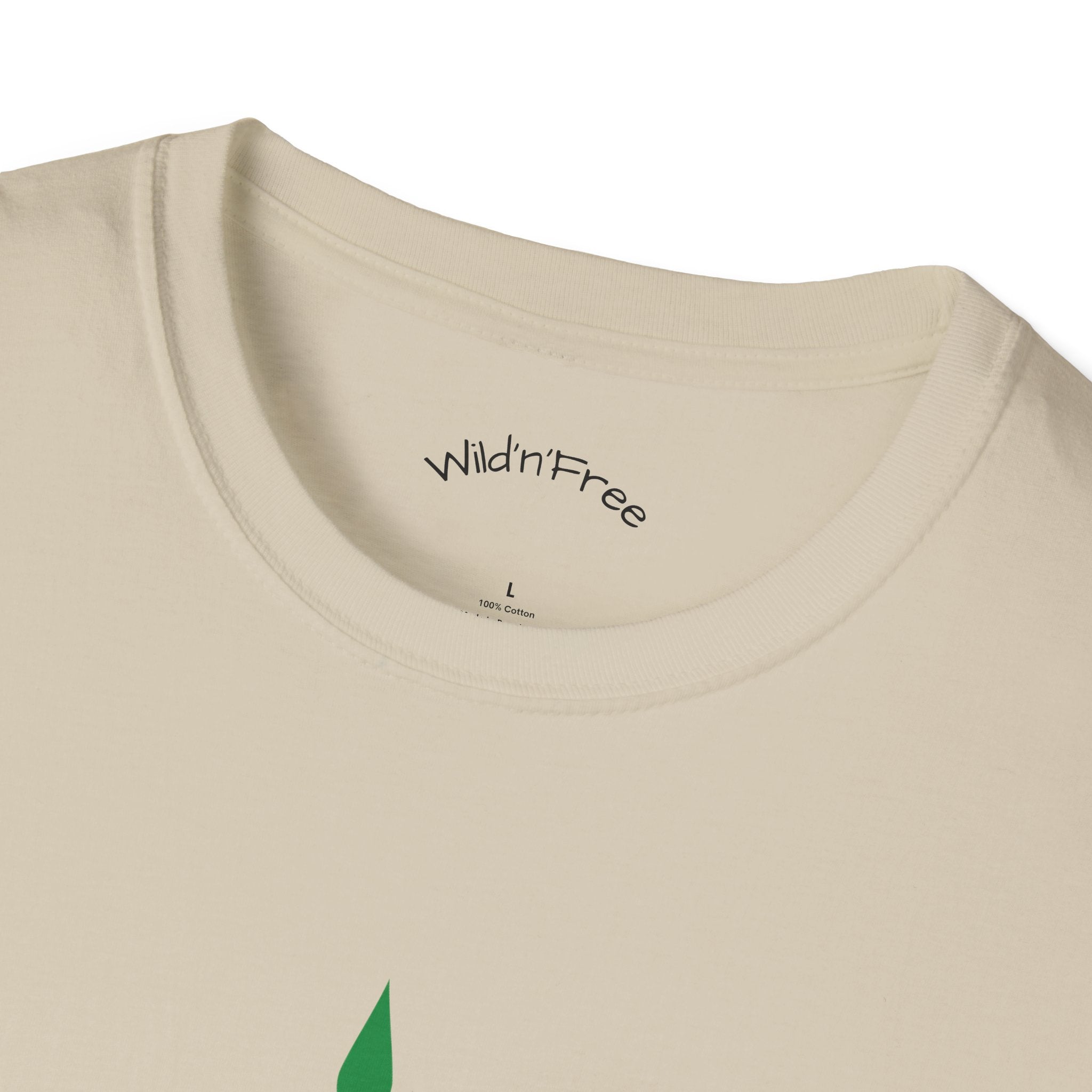 Wild'n'Free Cannabis Leaf T-Shirt – "It's Organic" Graphic Tee