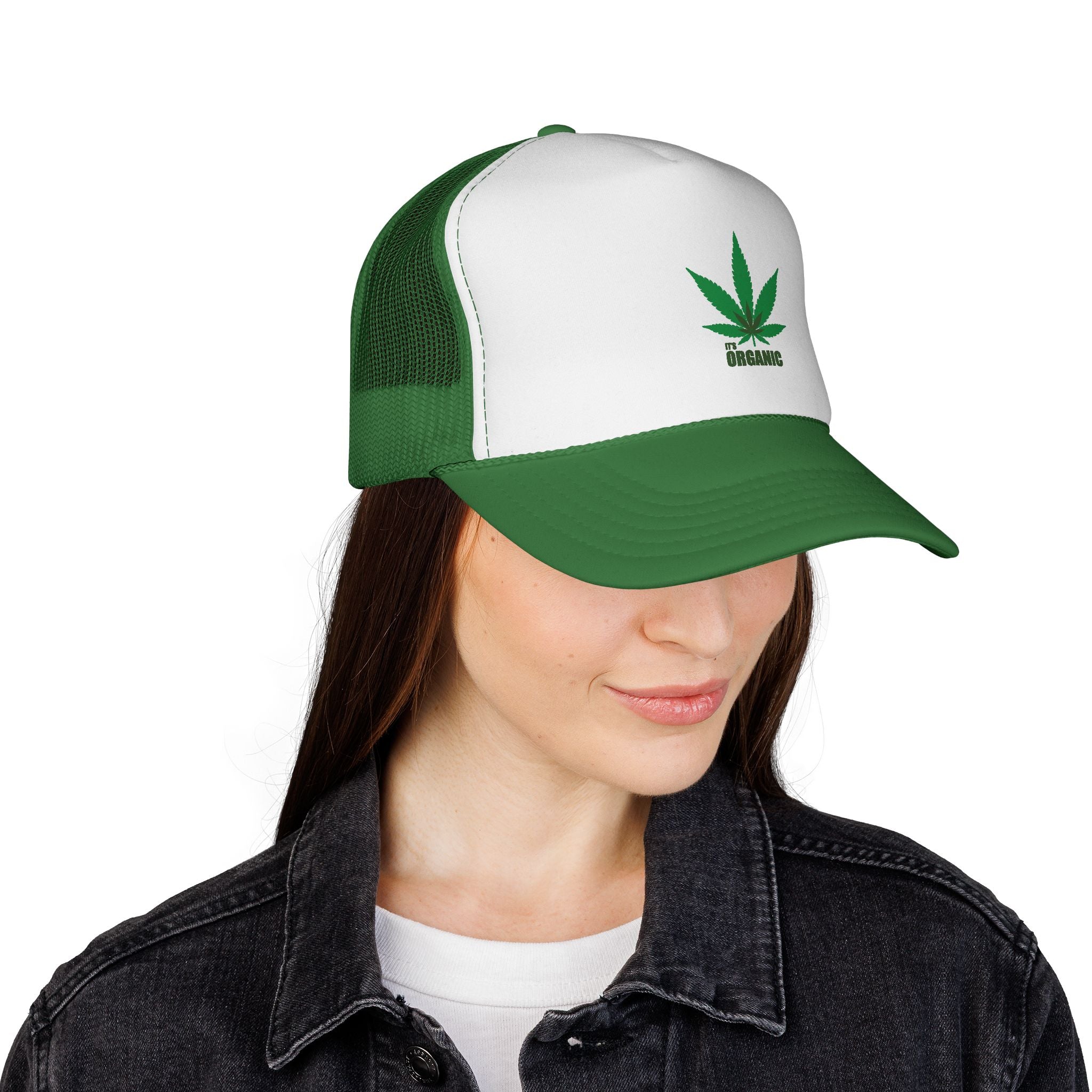 Wild'n'Free Marijuana Leaf Trucker Cap — 'It's Organic'