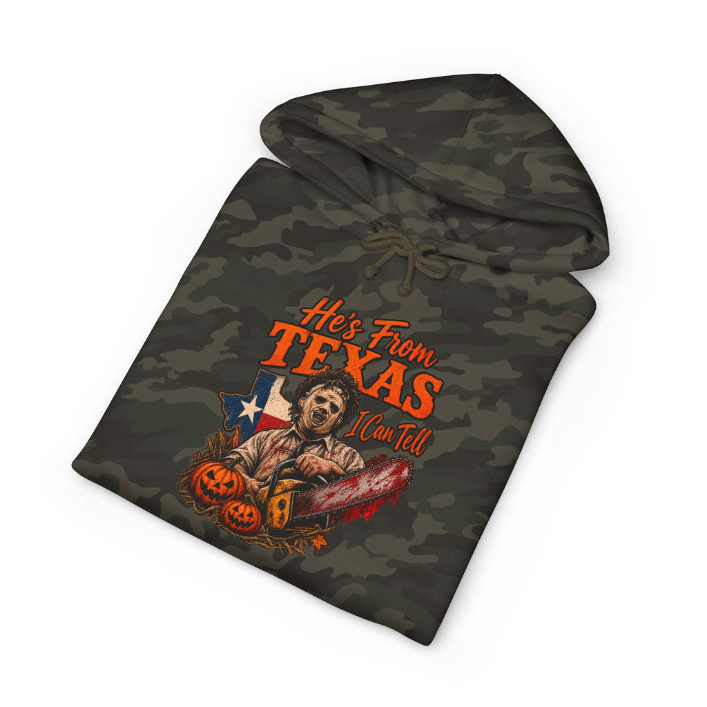 Texas Chainsaw Halloween Hoodie Vintage Horror Camo Pullover - Wild'n'Free Exclusive!