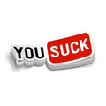You Suck - Hard Hat Decal