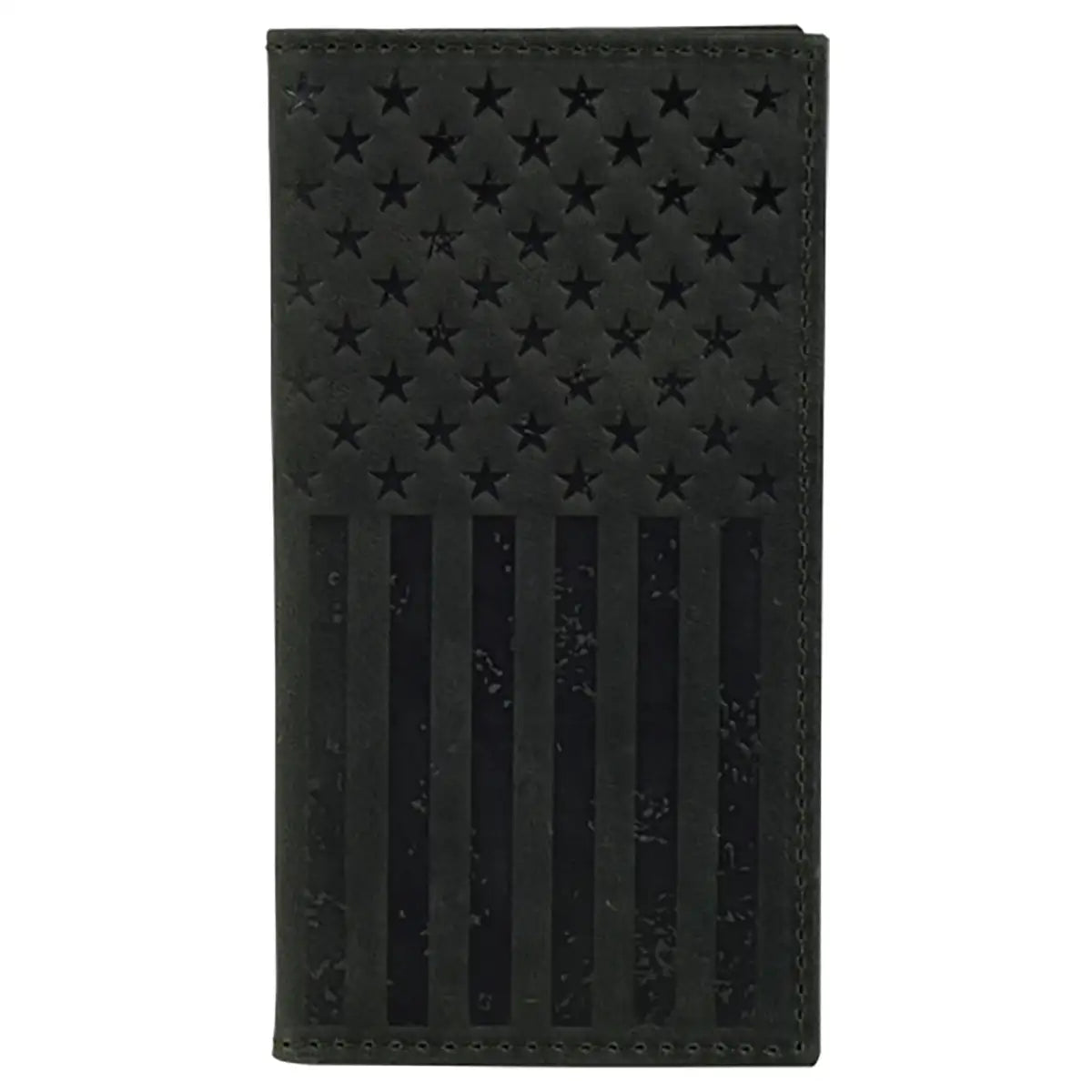 Justin Graphite Flag (Black) - Men's Rodeo Wallet