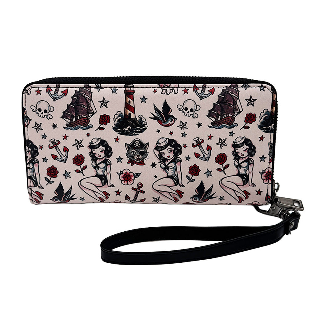 Pirate Cats & Sailor Things Clutch Wallet