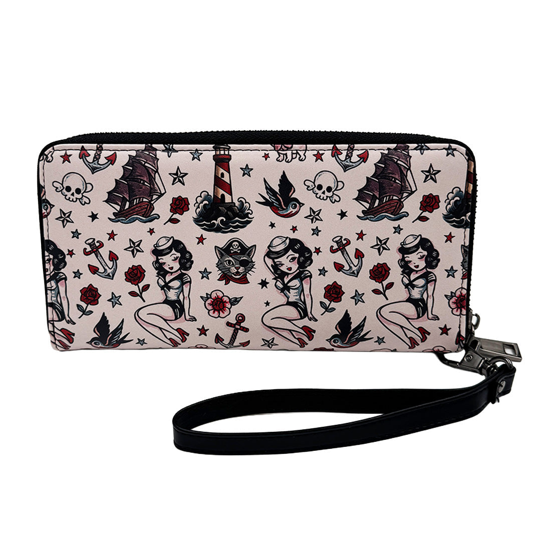 Pirate Cats & Sailor Things Clutch Wallet