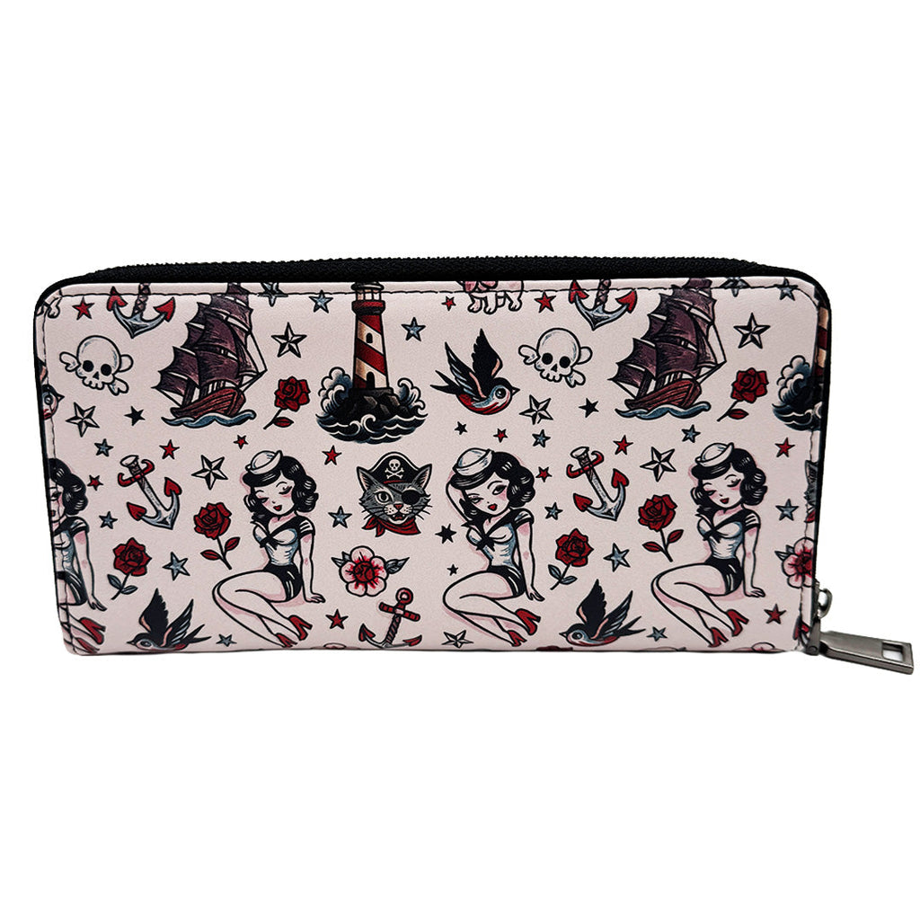 Pirate Cats & Sailor Things Clutch Wallet