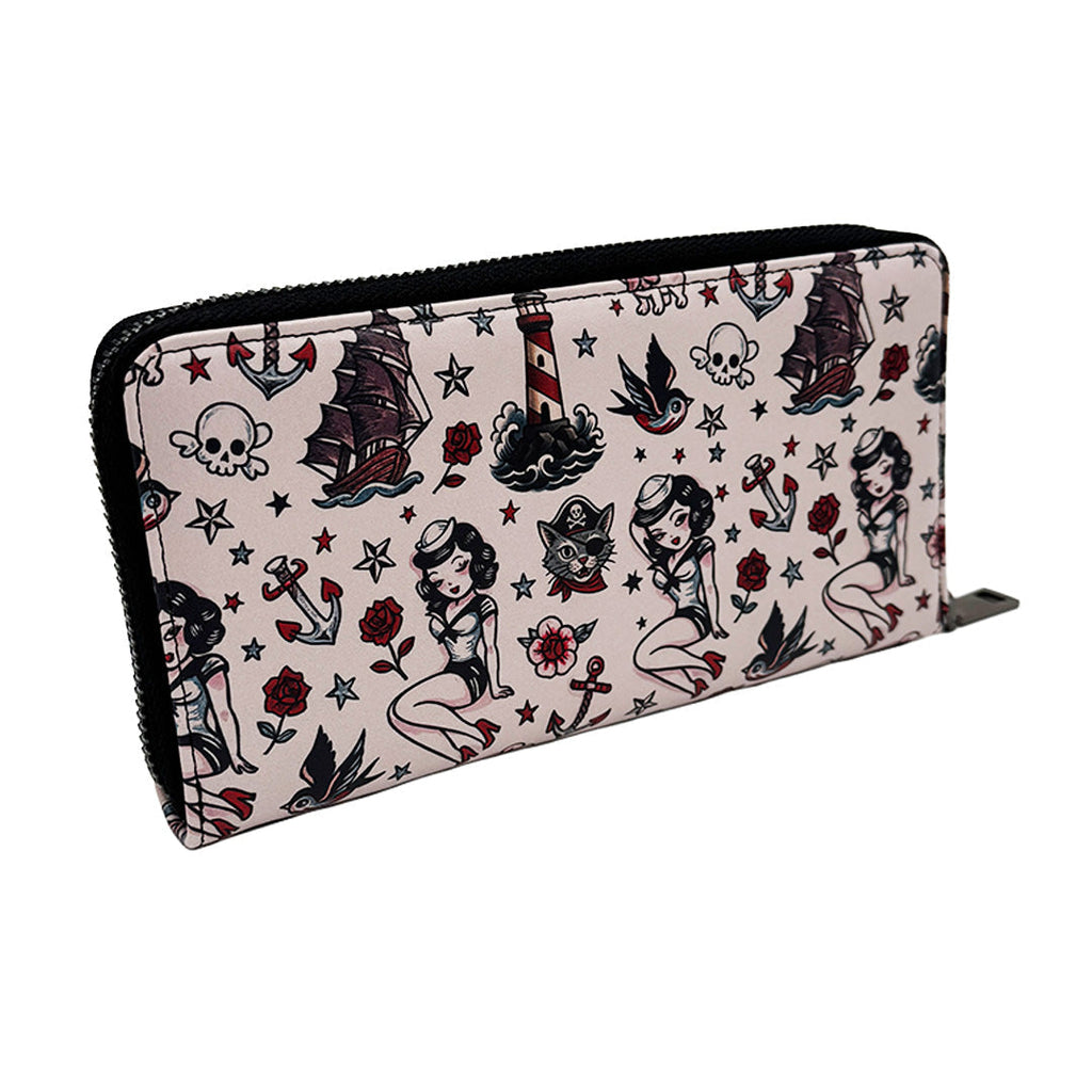 Pirate Cats & Sailor Things Clutch Wallet