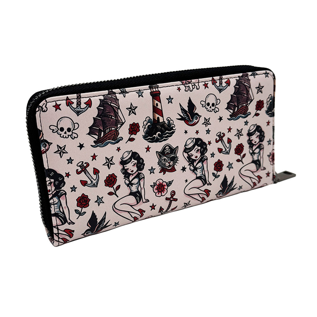 Pirate Cats & Sailor Things Clutch Wallet