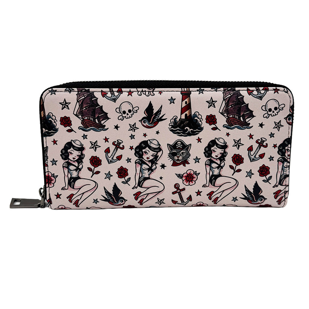 Pirate Cats & Sailor Things Clutch Wallet