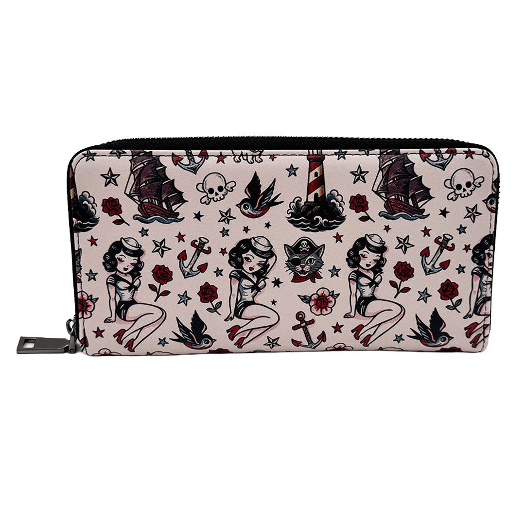 Pirate Cats & Sailor Things Clutch Wallet