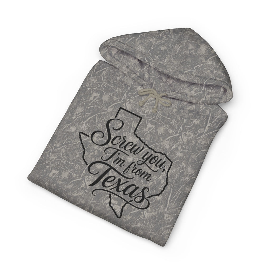 Screw You, I'm From Texas - Distressed Camo Hoodie - Wild'n'Free American Exclusive