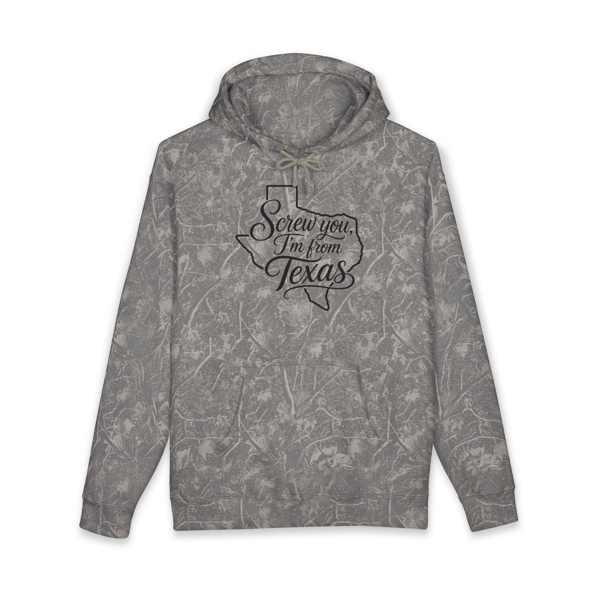 Screw You, I'm From Texas - Distressed Camo Hoodie - Wild'n'Free American Exclusive