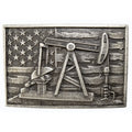 Nocona American Oil Pump Jack - Belt Buckle