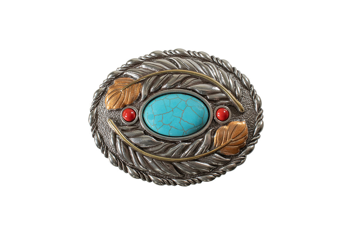 M&F Stone Feathers  - Belt Buckle