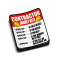 Contractor Rate - Hard Hat Decal