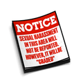 Sex Harassment Graded - Hard Hat Decal