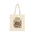 Stay Wild Boho Cow Skull Canvas Grocery & Market Tote Bag - Wild'n'Free Exclusive!
