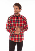 Scully Western Yoke (5345) - Men's Plaid Flannel Shirt