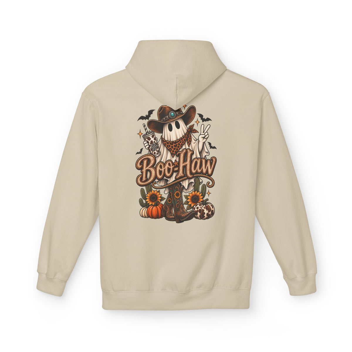 Boo-Haw Halloween Hoodie — Cowgirl Scarecrow Pumpkin Fall Pullover - Wild'n'Free Exclusive!