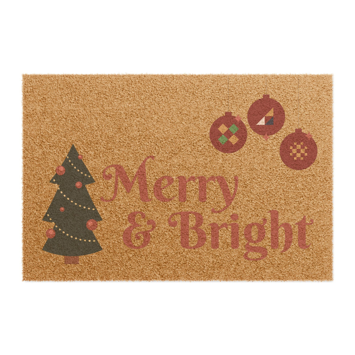 Merry & Bright Christmas Welcome Mat