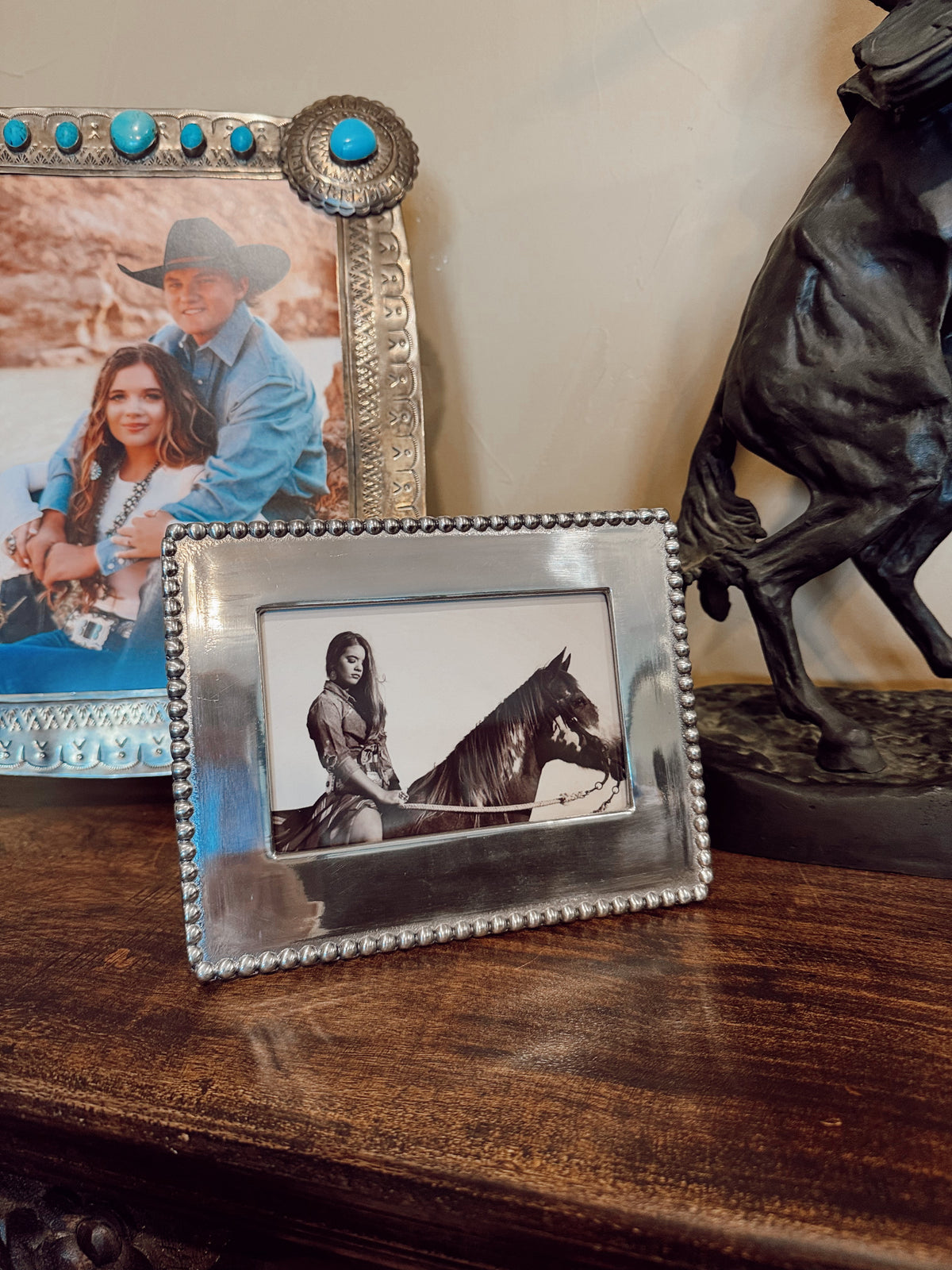 Silver Beaded Picture Frame