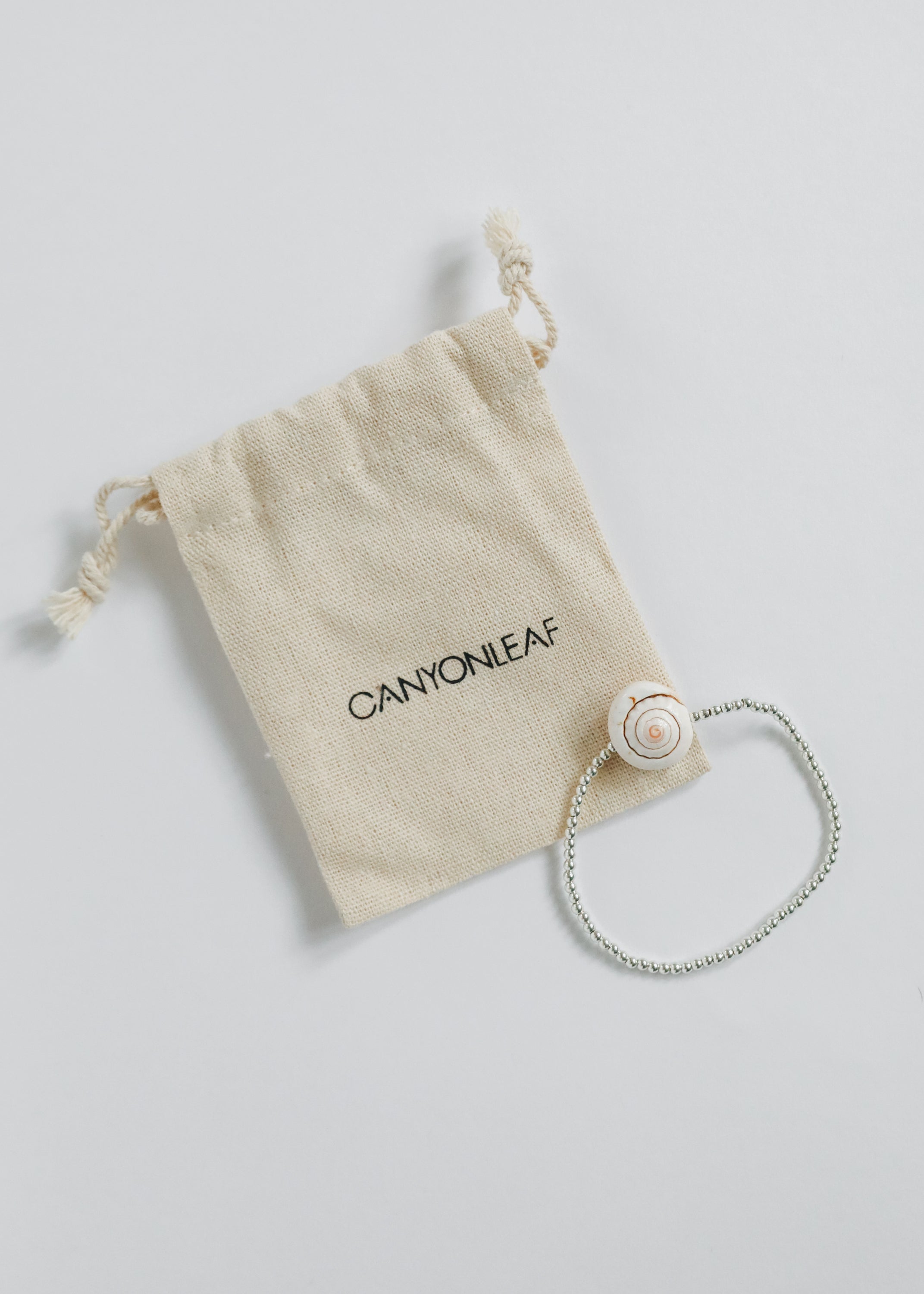 CanyonLeaf Sterling Silver + Sea Shell || Beaded Anklet or Bracelet
