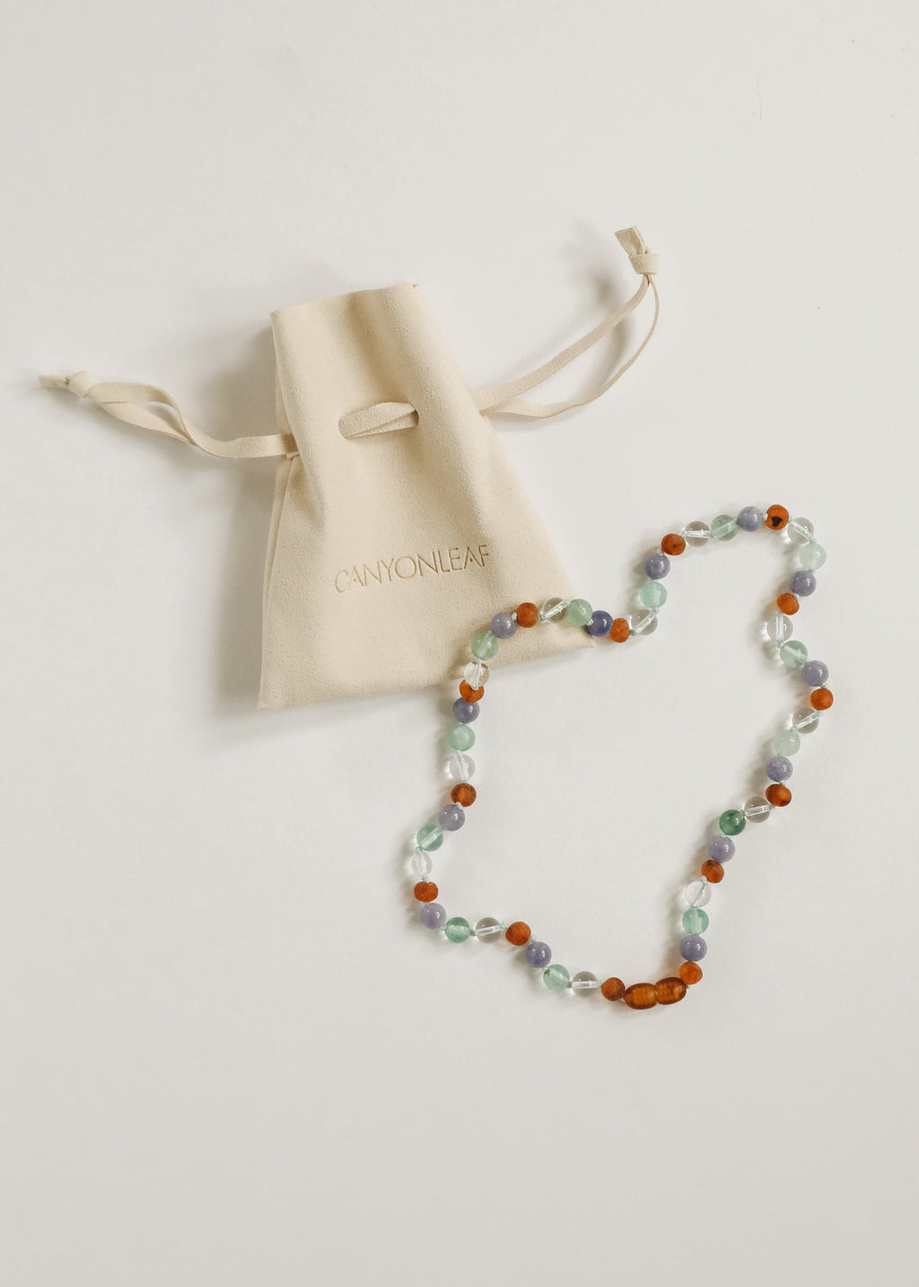 CanyonLeaf Baltic Sea Amber + Natural Gemstone || Beaded Necklace