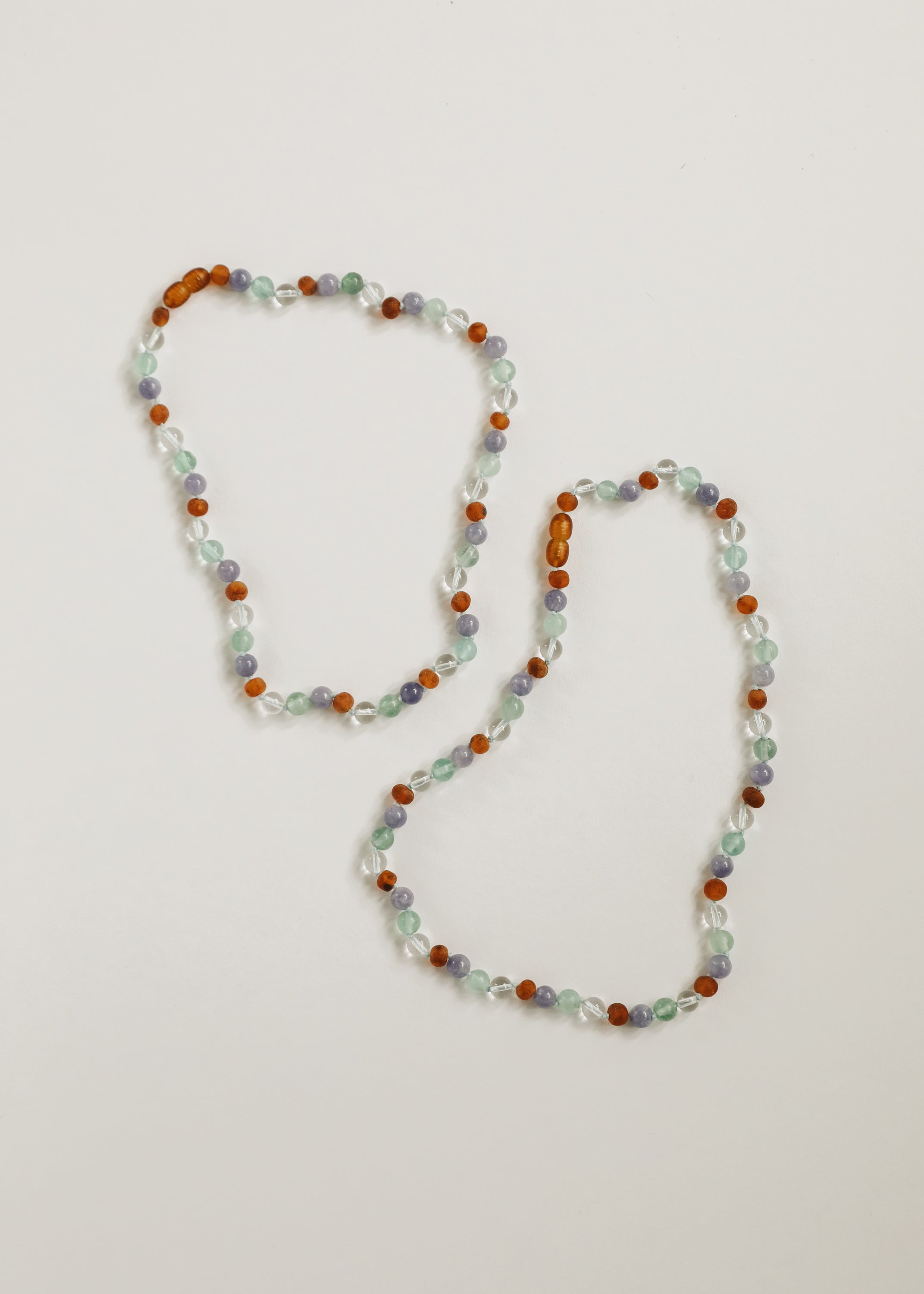 CanyonLeaf Baltic Sea Amber + Natural Gemstone || Beaded Necklace
