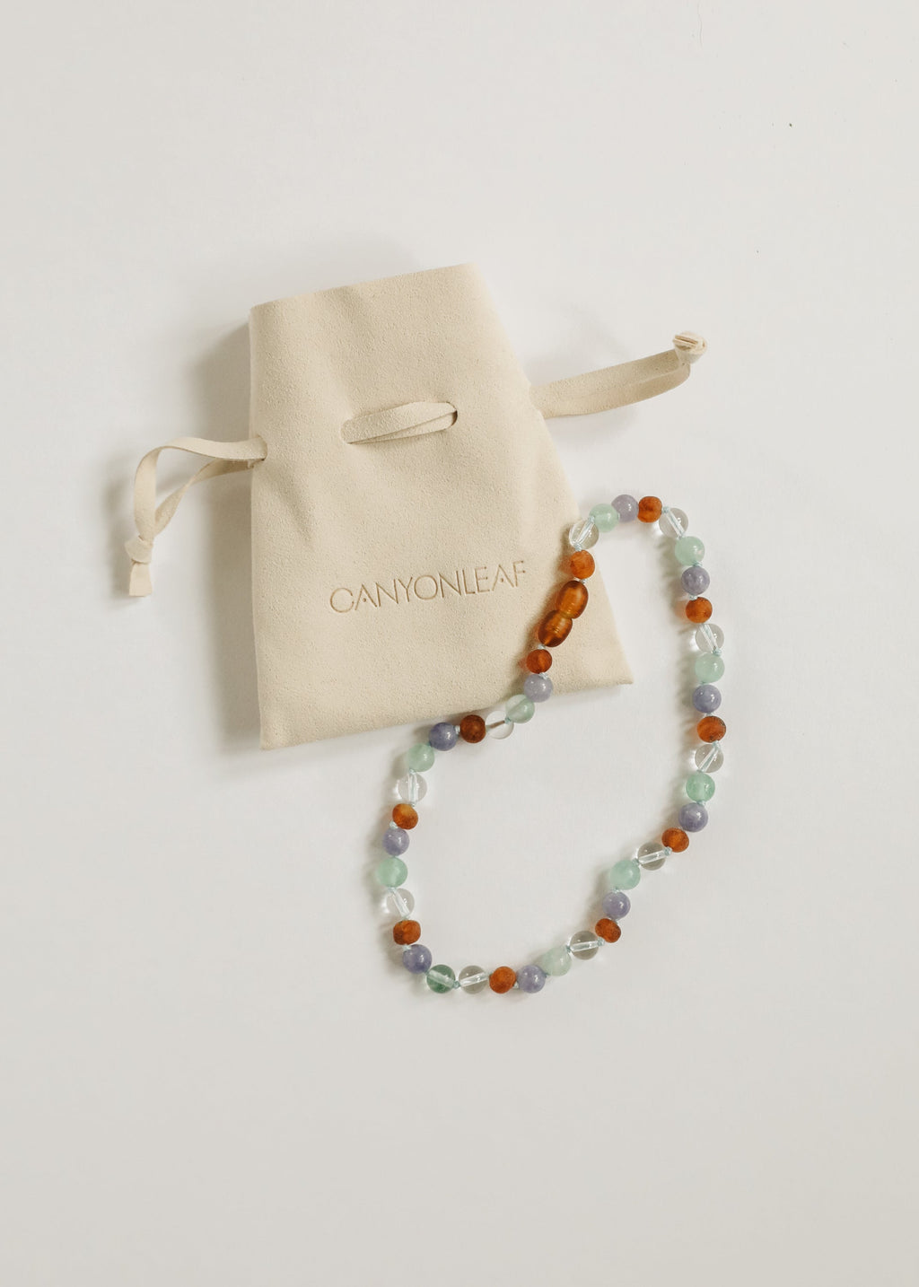 CanyonLeaf Baltic Sea Amber + Natural Gemstone || Beaded Necklace