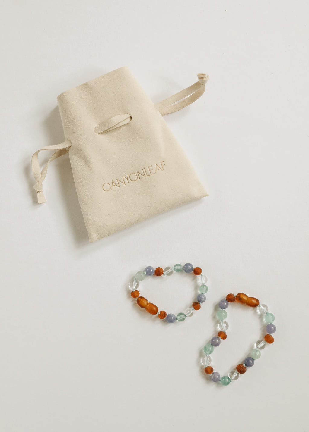 CanyonLeaf Baltic Sea Amber + Natural Gemstone || Anklet or Bracelet