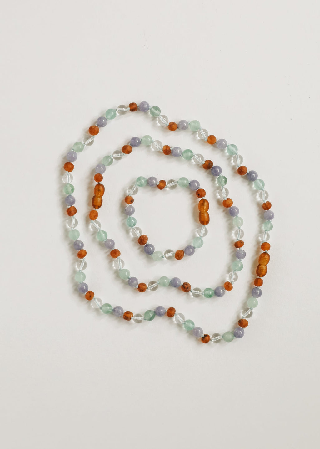 CanyonLeaf Baltic Sea Amber + Natural Gemstone || Beaded Necklace