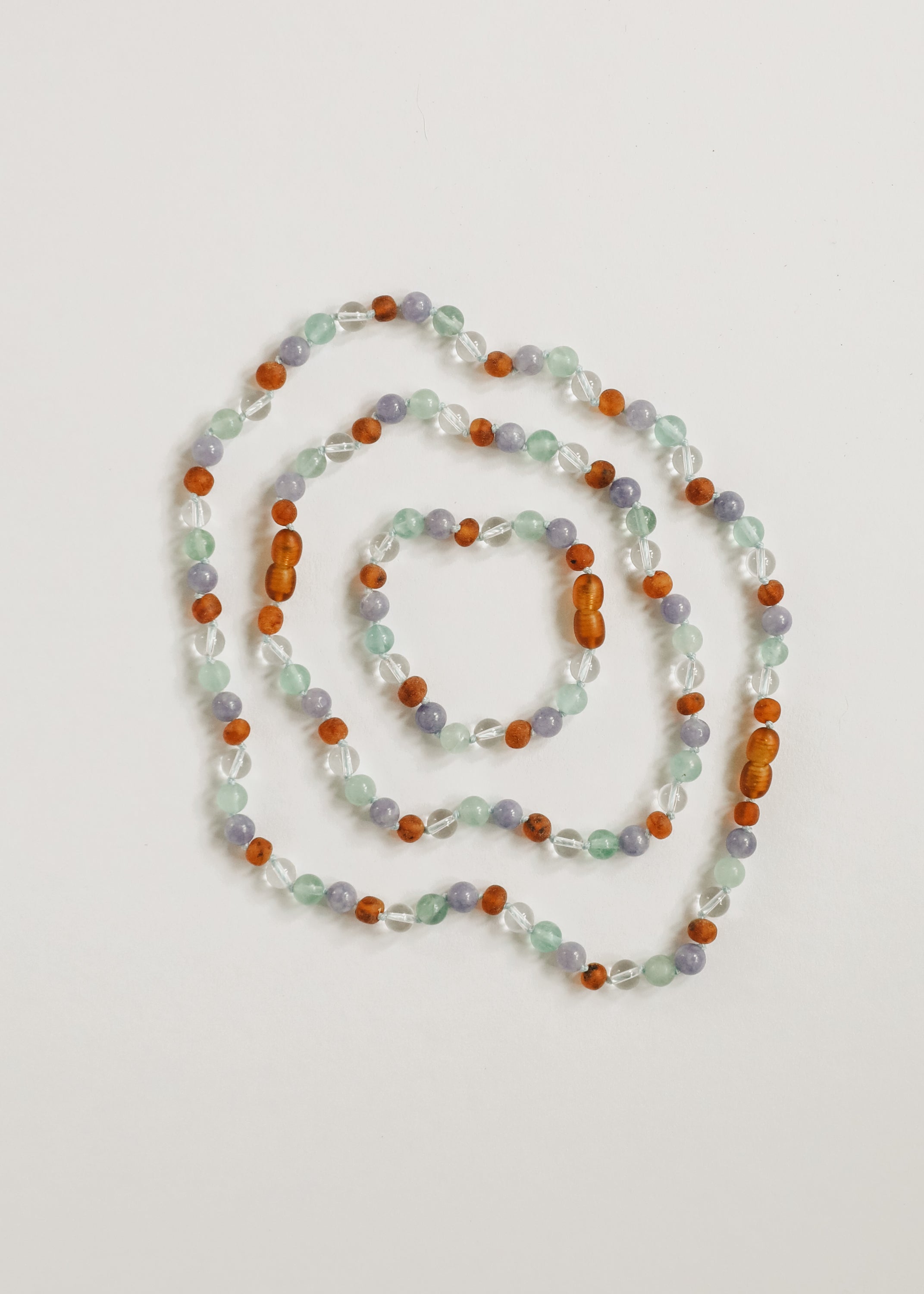CanyonLeaf Baltic Sea Amber + Natural Gemstone || Beaded Necklace