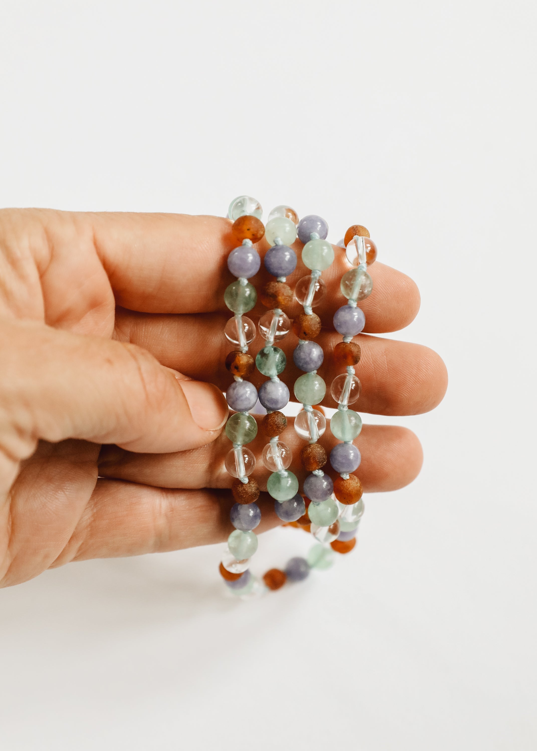 CanyonLeaf Baltic Sea Amber + Natural Gemstone || Beaded Necklace