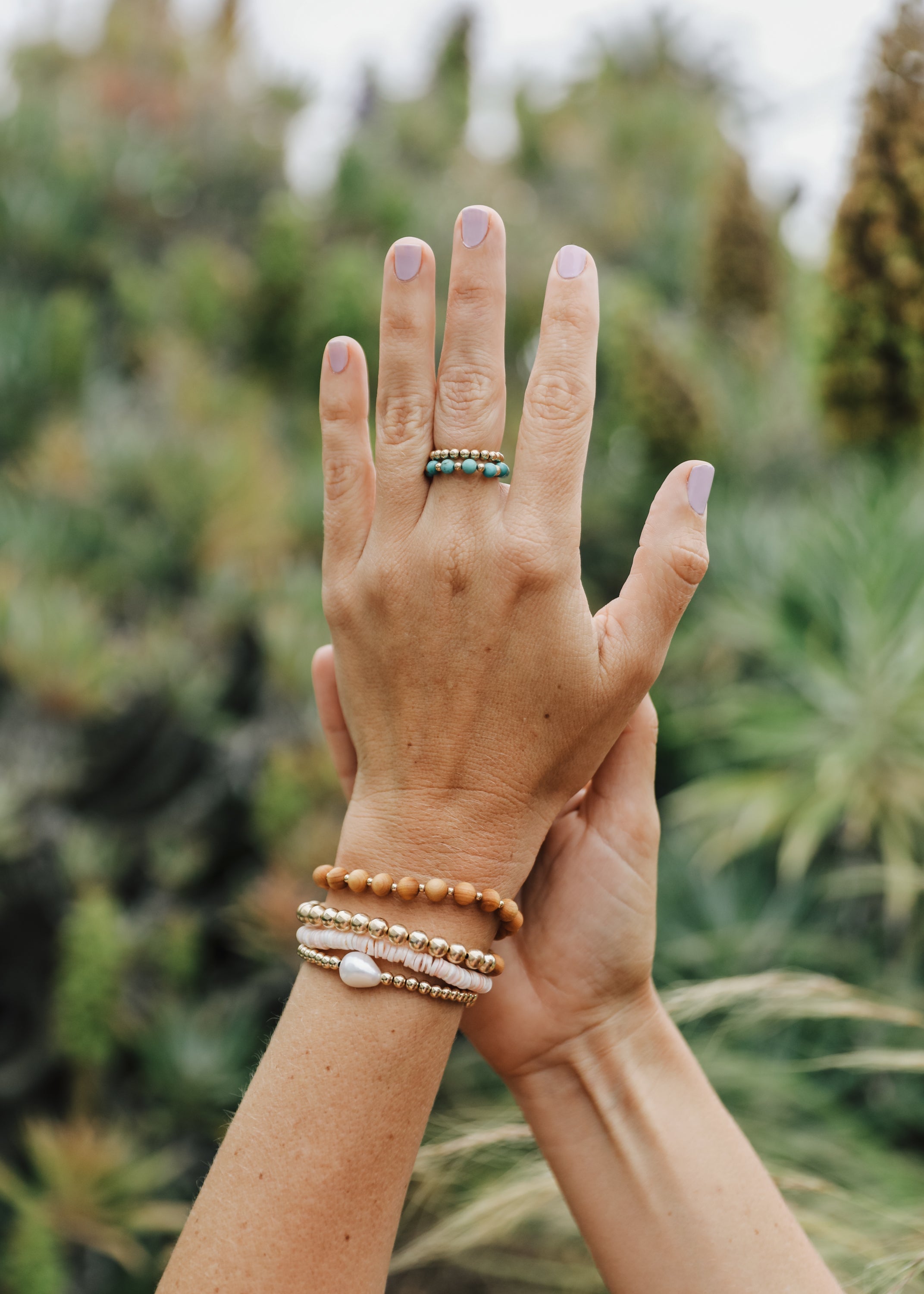 CanyonLeaf Sterling Silver + Sea Shell || Beaded Anklet or Bracelet