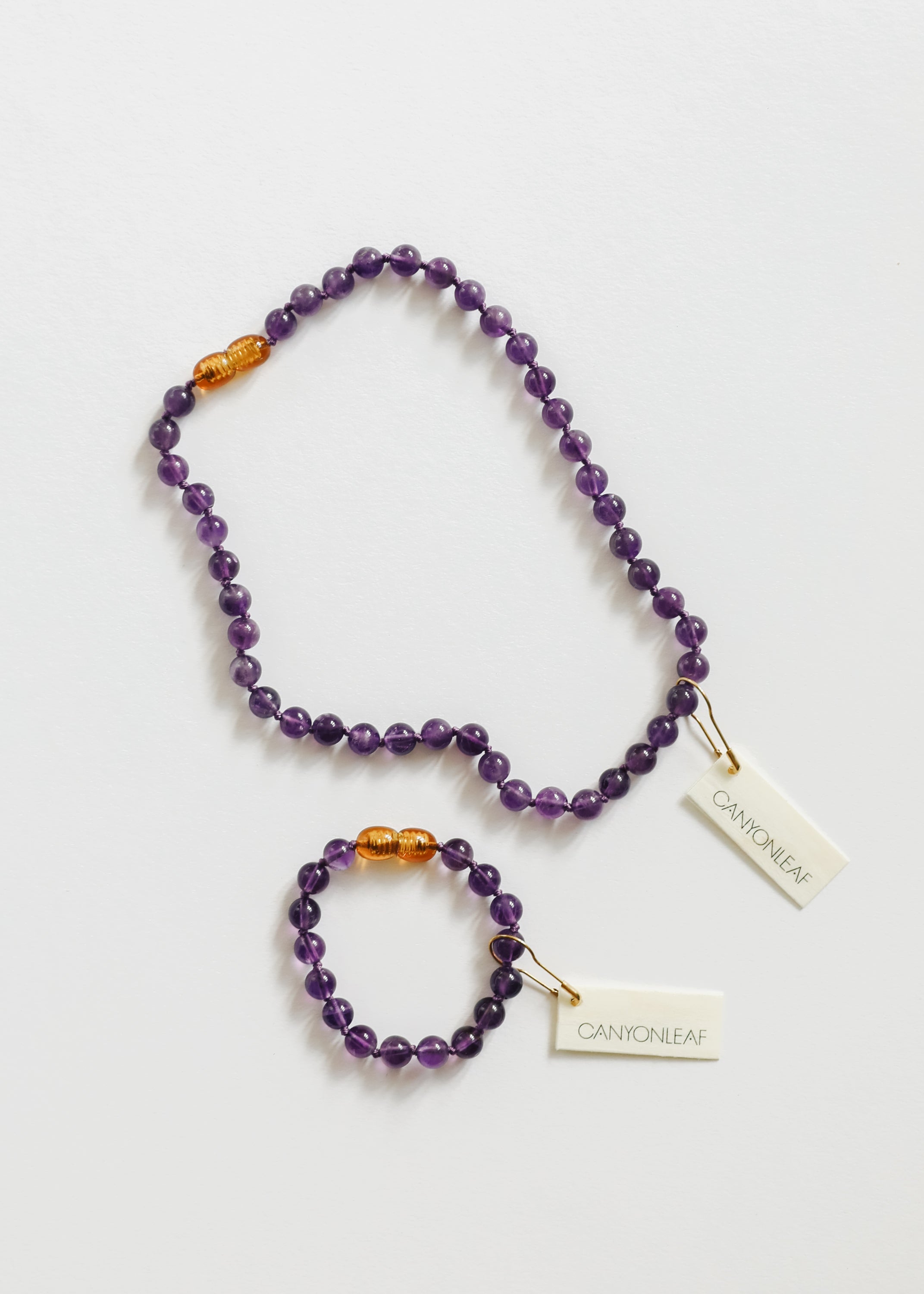CanyonLeaf Pure Gemstone + Amethyst || Anklet or Bracelet