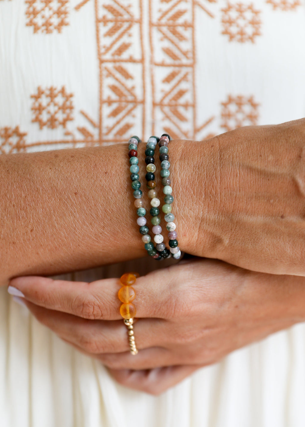 CanyonLeaf Polished Agate || Adult Bracelet