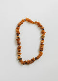 CanyonLeaf Pet Necklace: Raw Baltic Amber + Raw Amethyst