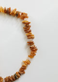 CanyonLeaf Pet Necklace: Raw Baltic Amber + Raw Rose Quartz