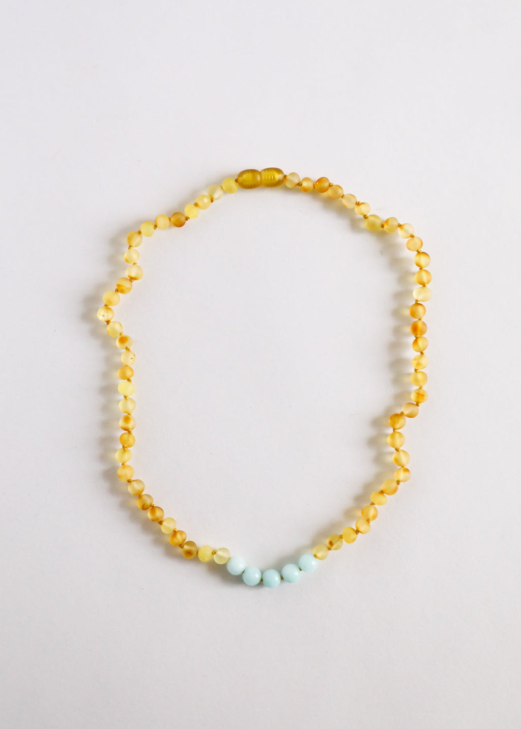 CanyonLeaf Raw Honey Baltic Amber + Amazonite || Necklace