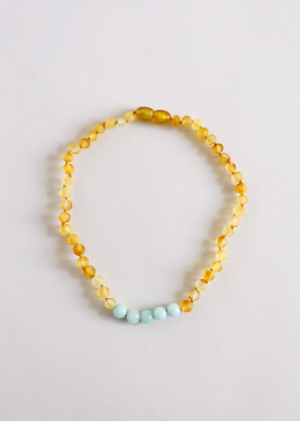 CanyonLeaf Raw Honey Baltic Amber + Amazonite || Necklace