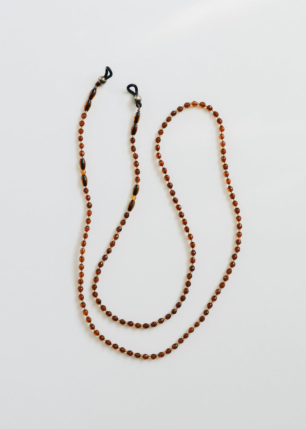 CanyonLeaf Baltic Sea Amber + Gemstone || Beaded Eyeglass Necklace - Natural Cognac