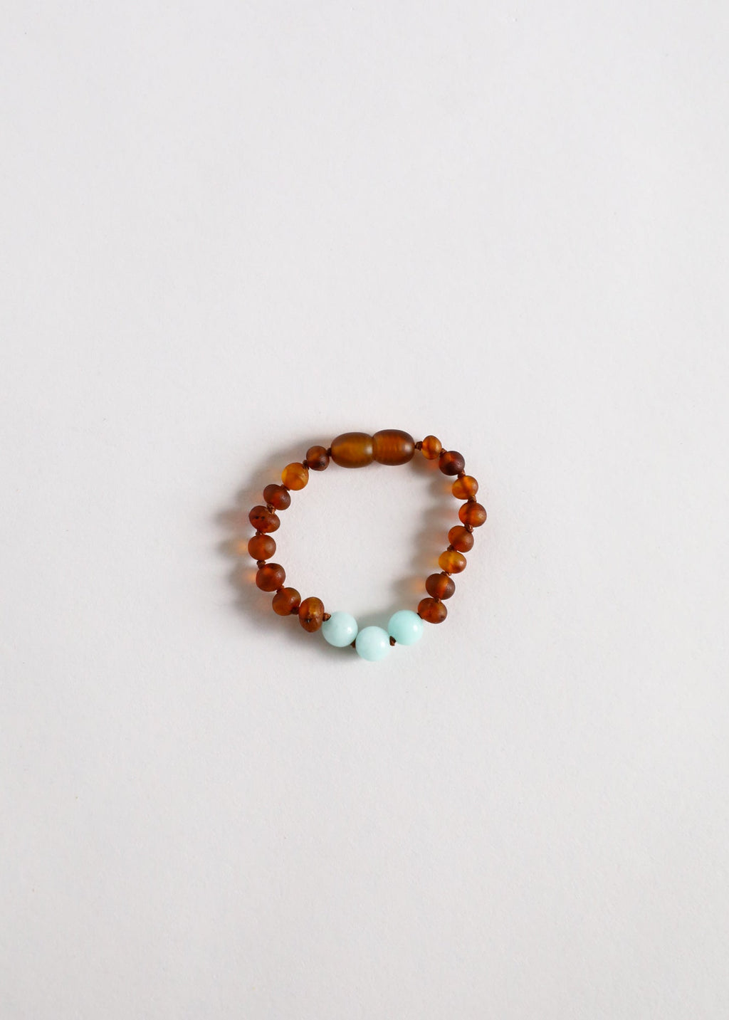CanyonLeaf Raw Cognac Baltic Amber + Amazonite || Anklet or Bracelet