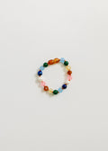 CanyonLeaf Raw Baltic Amber and Pearl Bracelet + Sweet Pink Gemstones