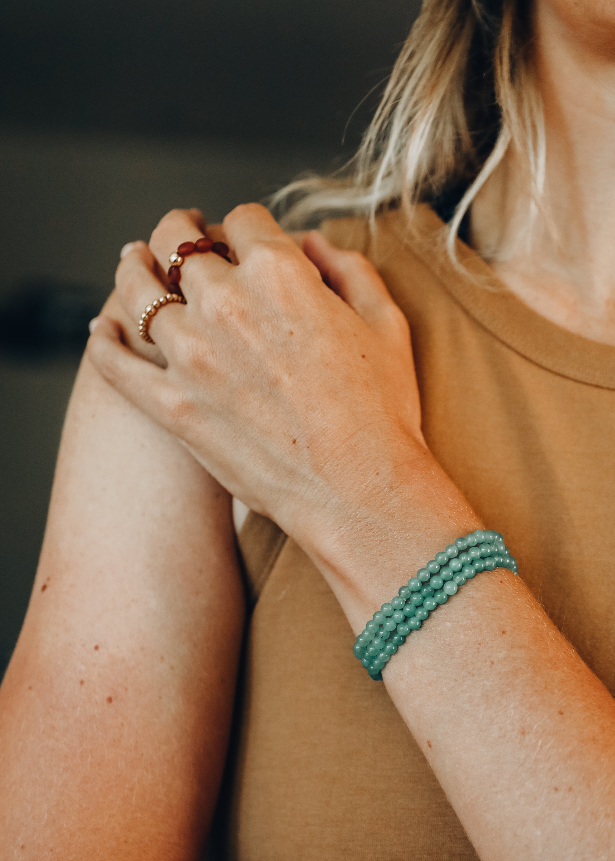 CanyonLeaf Polished Aventurine || Adult Bracelet